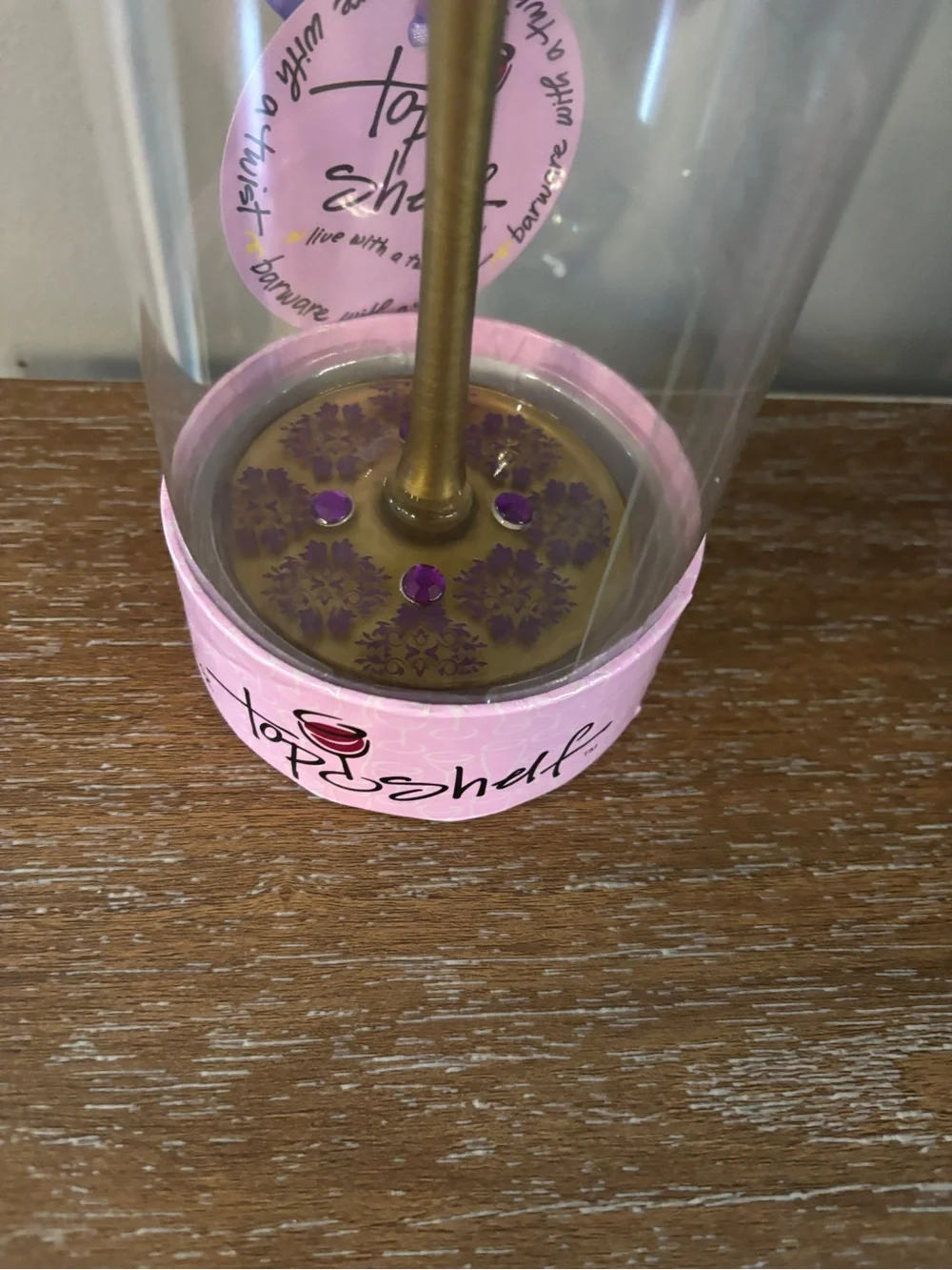 Birthday Queen Gold Stem Wine Glass by